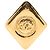 Broche Chanel Gold CC plaquée or en forme de losange