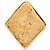 Broche Chanel Gold CC plaquée or en forme de losange - vue 2