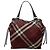 Borsa Tote Burberry Red Supernova Check Nylon Buckleigh