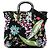 Borsa Satchel Prada in Tessuto Stampato Nera