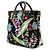 Borsa Satchel Prada in Tessuto Stampato Nera - vista 2