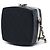 Clutch Make Up Box Chanel in pelle di agnello matelassé nera con catena - vista 2