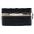 Clutch Make Up Box Chanel in pelle di agnello matelassé nera con catena - vista 3