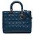 Dior Blue Large Lambskin Cannage Lady Dior