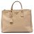 Prada Bolso Tote Galleria Double Zip Large en Saffiano Beige
