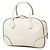 Borsa Satchel Gucci in vitello lucido bianco con diamanti - vista 2