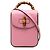 Bamboo Gucci Mini Bolsa de Couro de Bezerro Rosa com Alça de Bambu - vista 3