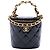 Borsa Vanity Chanel Afternoon Tea in vernice matelassé nera con manico e catena