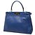 Borsa Satchel Peekaboo Iconic Fendi in pelle di vitello blu Medium - vista 2