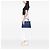 Borsa Satchel Peekaboo Iconic Fendi in pelle di vitello blu Medium - vista 6