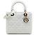 Dior White Medium Mesh Cannage Lady Dior