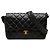 Chanel Black CC Quilted Lambskin Single Flap