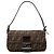 Borsa Baguette Fendi in tela Zucca marrone