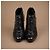Botines Chanel Camelia de cuero negro - vista 2