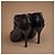 Botines Chanel Camelia de cuero negro - vista 3