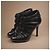 Botines Chanel Camelia de cuero negro - vista 4