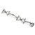 Hermès BRACCIALE VINTAGE HERMES MORS 18.8CM GAETAN DE PERCIN IN ARGENTO 800 40.5G BANGLE - vista 2