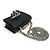 ALEXANDER MCQUEEN MINI JEWELLED KNUCKLE BORSA IN PELLE EFFETTO COCCO - vista 5