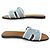 Hermès SCARPE HERMES MULES ORAN IN CANVAS DENIM BLU H241060Z 41 SANDALI SHOES - vista 2