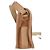 Borsa a tracolla Burberry Mini B Clip in camoscio marrone - vista 2