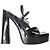 Sandali platform Sylvy di Giuseppe Zanotti in pelle verniciata nera