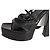 Sandali platform Sylvy di Giuseppe Zanotti in pelle verniciata nera - vista 10