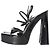 Sandali platform Sylvy di Giuseppe Zanotti in pelle verniciata nera - vista 3
