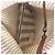 Brunello Cucinelli gestreifter Tote Bag aus grauem Canvas mit Lederbesatz - Ansicht 5