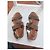 Sandali Tory Burch in camoscio marrone con logo dorato - vista 2