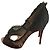 Décolleté Valentino peep-toe in pizzo nero