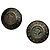 Orecchini a clip Vintage Givenchy Logo 4G Fine anni '70 Silver Black