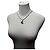 Collana con pendente Givenchy vintage fine anni 1970s Silver Black