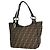 Fendi Shopper-Bag aus braunem Canvas und Leder