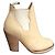 Acne Studios Botines Star de cuero beige con tacón