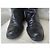 Prada Schwarze Lederstiefel Flach - Ansicht 5