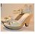 Tod's Sandali con zeppa in pelle e camoscio giallo pallido - vista 2