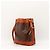 Céline Borsa Secchiello Celine Monogram in Pelle Marrone - vista 4