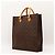 Borsa Tote Louis Vuitton Monogram in pelle marrone - vista 2