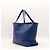 Autre Marque Borsa Tote Saint Laurent in pelle blu - vista 2