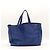 Autre Marque Borsa Tote Saint Laurent in pelle blu - vista 3