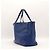 Autre Marque Borsa Tote Saint Laurent in pelle blu - vista 4