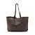 Autre Marque Borsa Tote Saint Laurent in pelle marrone scuro - vista 3