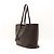 Autre Marque Borsa Tote Saint Laurent in pelle marrone scuro - vista 4