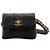 Chanel Gürteltasche aus gestepptem Leder in Schwarz
