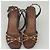 Sandali wedge Rockstud in pelle marrone Valentino Garavani - vista 3