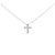 Autre Marque Collana Croce in Oro Bianco Au750 e Diamanti