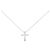 Autre Marque Collana Croce in Oro Bianco K10 e Diamanti