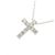 Autre Marque Collana Croce in Oro Bianco Au750 e Diamanti - vista 3
