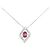 Autre Marque Pt900 Pt850 Ruby Diamond Necklace