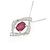 Autre Marque Pt900 Pt850 Ruby Diamond Necklace - view 3